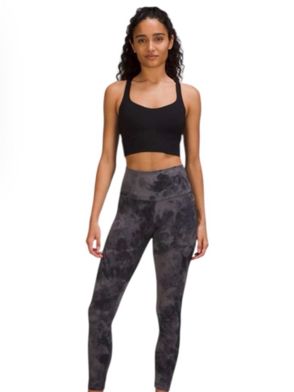 Lululemon Align High Waist Charcoal Tie-Dye Leggings 25”